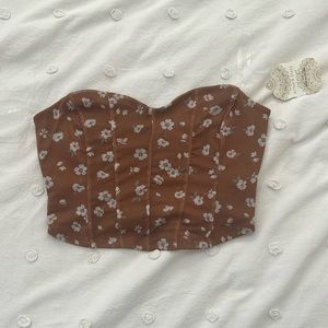 Altar’d State Floral Tube-Style Crop Top